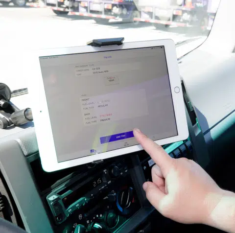 energy software on tablet